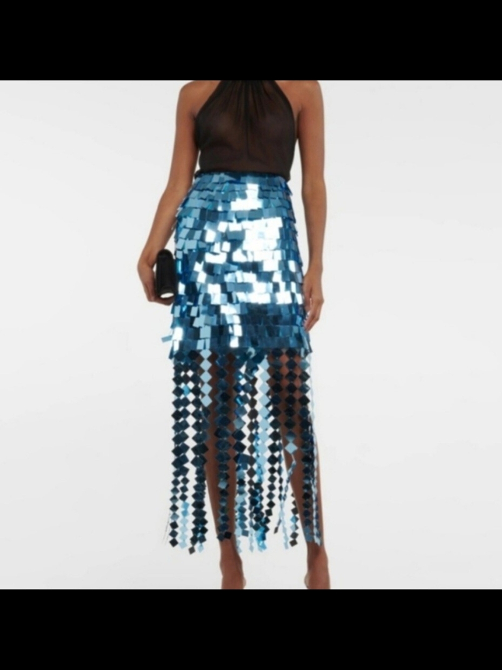 NWOT Jonathan Simkhai Blue Lucee Sequin Skirt